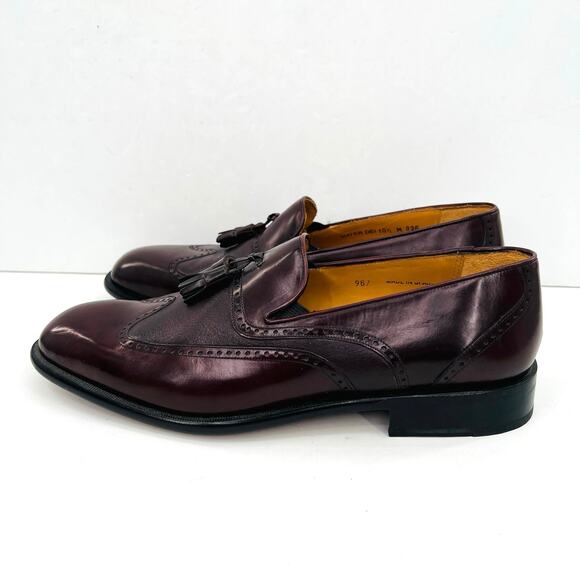Mezlan men’s handmade in Italy men’s tassel slip-on dress loafers shoes main image 9